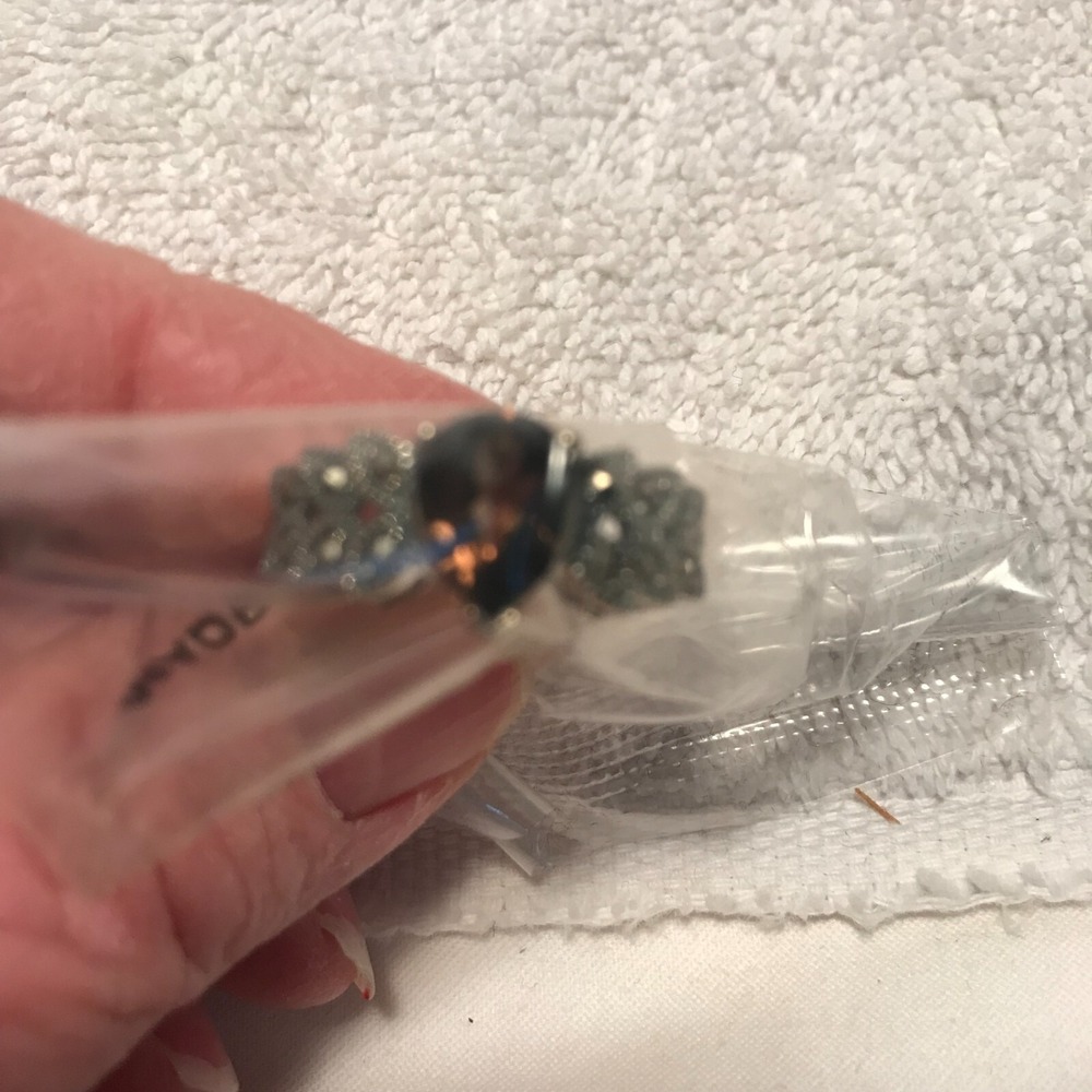 Avon 2007 Sterling Silver Smoky Quartz Ring Size 10